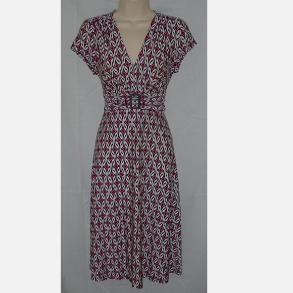 Mimi Maternity Dresses & Skirts - Colorful Sz Medium Maternity Stretchy Jersey Knit Empire Waist Midi Dress MIMI